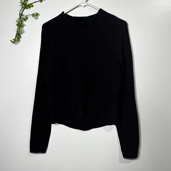 Lululemon Hill & Valley Black Mock Neck Long Sleeve  Pullover - Picture 3 of 14